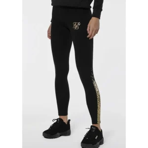 SikSilk Foil Fade Panel Leggings – Black