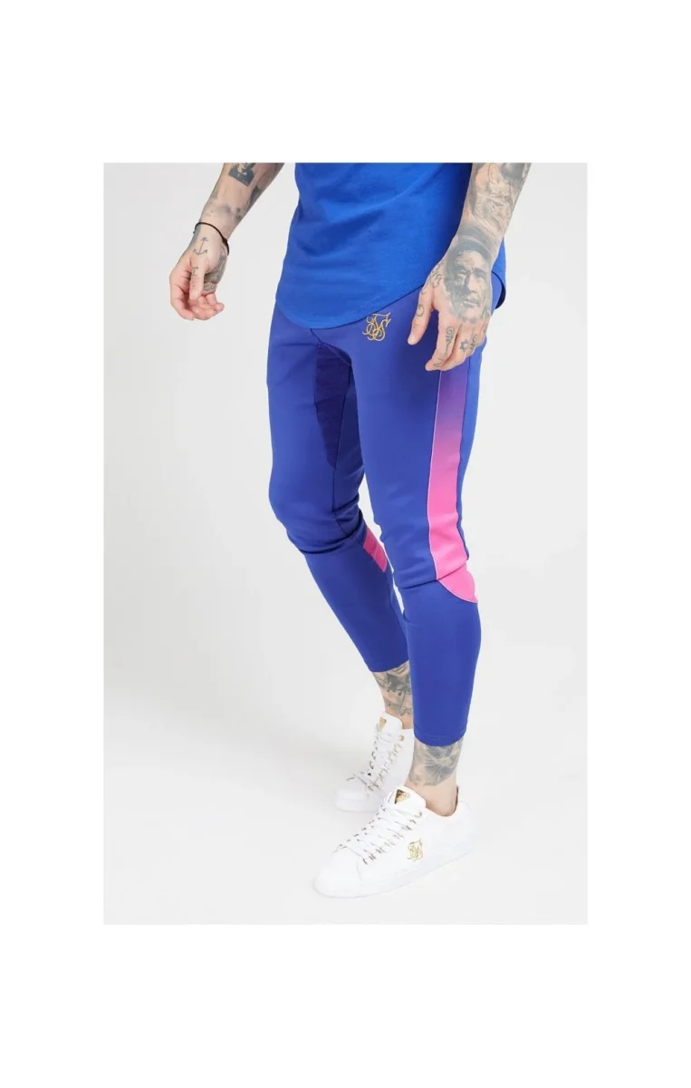 SikSilk Athlete fade Track Pants - Neon Blue - Image 3