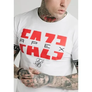 SikSilk x FaZe Apex Elastic Cuff Gym Tee - White