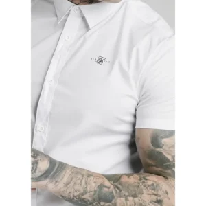 SikSilk S/S Standard Collar Shirt - White