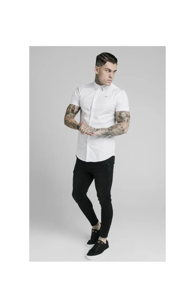 SikSilk S/S Standard Collar Shirt - White - Image 5