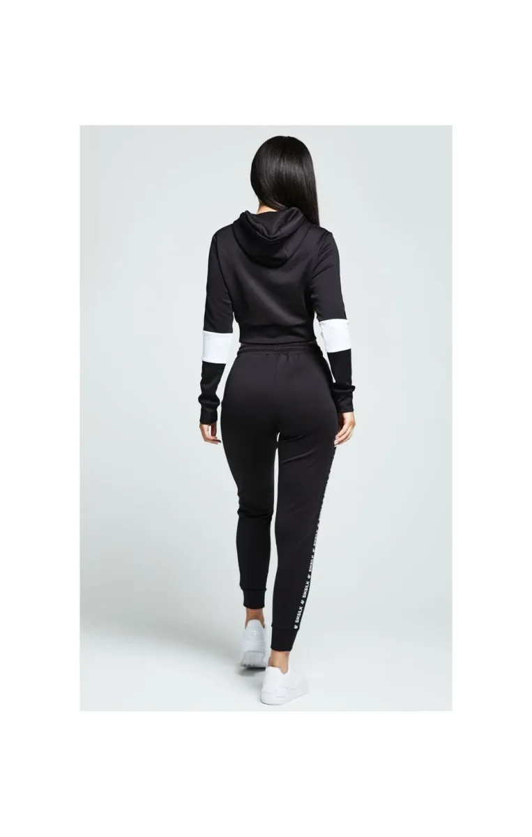 SikSilk Tape Track Pants – Black & White - Image 8