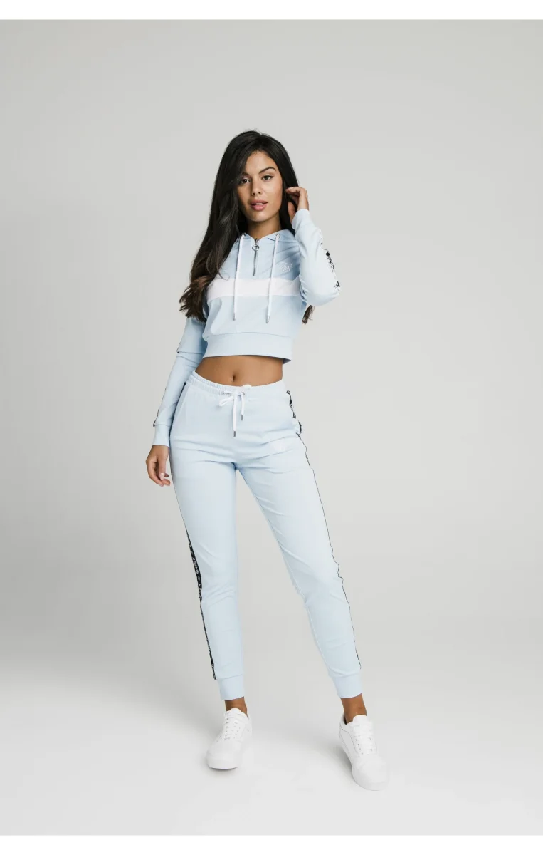 SikSilk Sky Tape Track Pants - Light Blue - Image 8