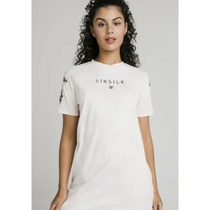 SikSilk Tye-Dye T-Shirt Dress - Pink
