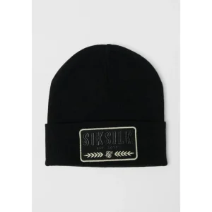SikSilk Patch Beanie - Black