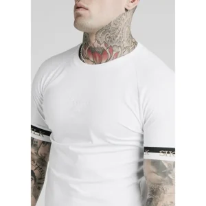 SikSilk S/S Deluxe Raglan Tech Tee - White