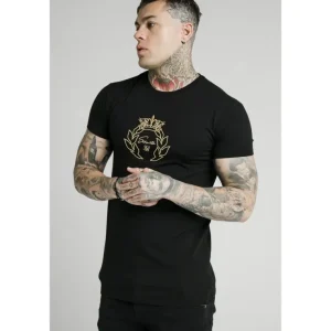 SikSilk S/S Prestige Gym Tee - Black & Gold