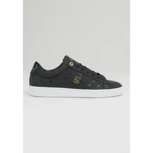 Black Low-Top Casual Monogram Trainer
