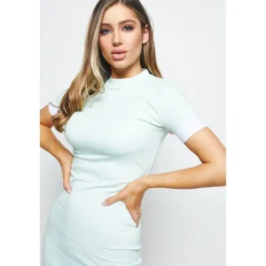 SikSilk Rib Dress - Mint