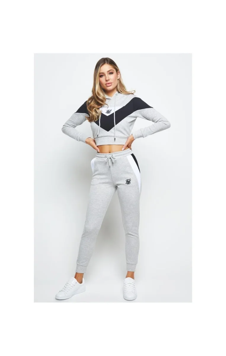 SikSilk Track Top - Grey Marl - Image 8