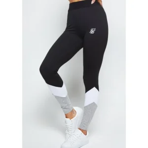 SikSilk Leggings - Grey Black & White