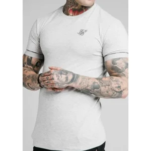 SikSilk S/S Duality Gym Tee - Grey Marl