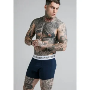 SikSilk Boxer Shorts (2 Pack) - Navy & Grey