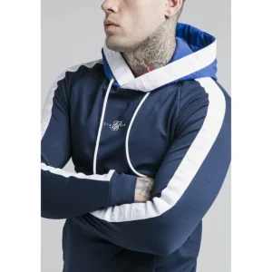 SikSilk Inverse Overhead Tape Hoodie - Navy