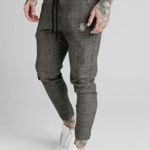 Beige Dogtooth Smart Jogger Pant