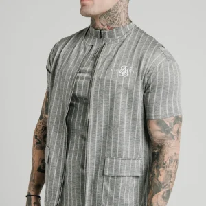 SikSilk Smart Wear Vest - Grey Pin Stripe