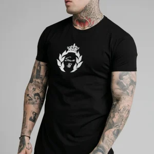 SikSilk S/S Prestige Holographic Tee - Black