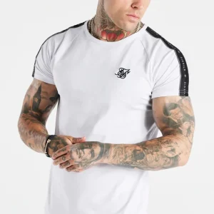 White Tape Muscle Fit T-Shirt