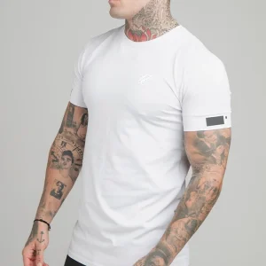 White Cuff Muscle Fit T-Shirt