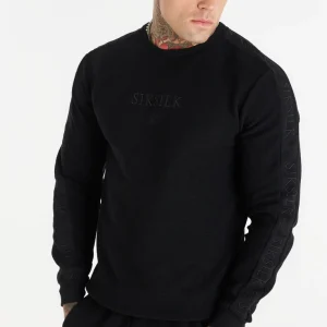 Black Embroidered Sweatshirt