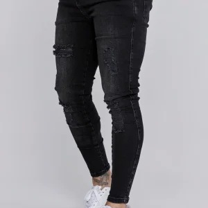 Black Washed Essential Distressed Skinny Jean