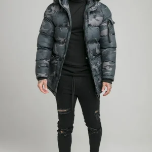 Black Camo Puff Parka