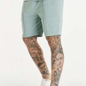 SikSilk Script Pleated Shorts - Teal