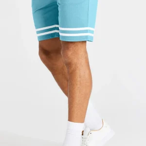 Teal Relaxed Mesh Short