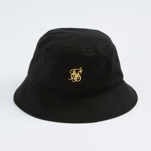 Black Embossed Logo Bucket Hat