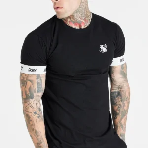 Black Essential Elastic Cuff T-Shirt