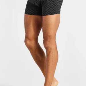 Black, White And Grey Marl Aop 3 Pack Boxers