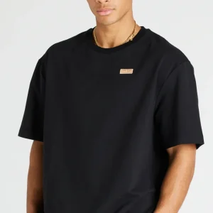 Black Gold Badge Oversized T-Shirt