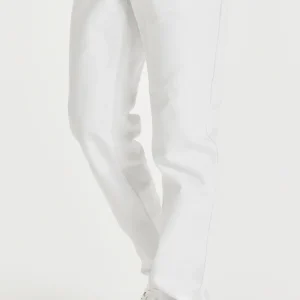 White Straight Cut Denim