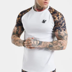 White Venetian Print Raglan T-Shirt