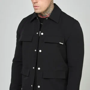 Black Utility Overshirt