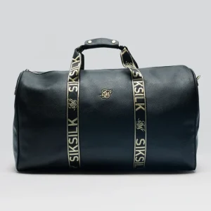 Black PU Taped Weekender Bag