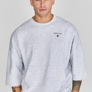 Grey Marl Cut Off Sweater