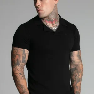 Black Revere Collar Polo