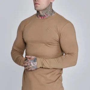 Beige Essentials LS T-Shirt