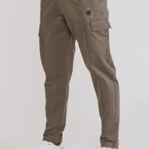 Brown Pleated Chino Pants