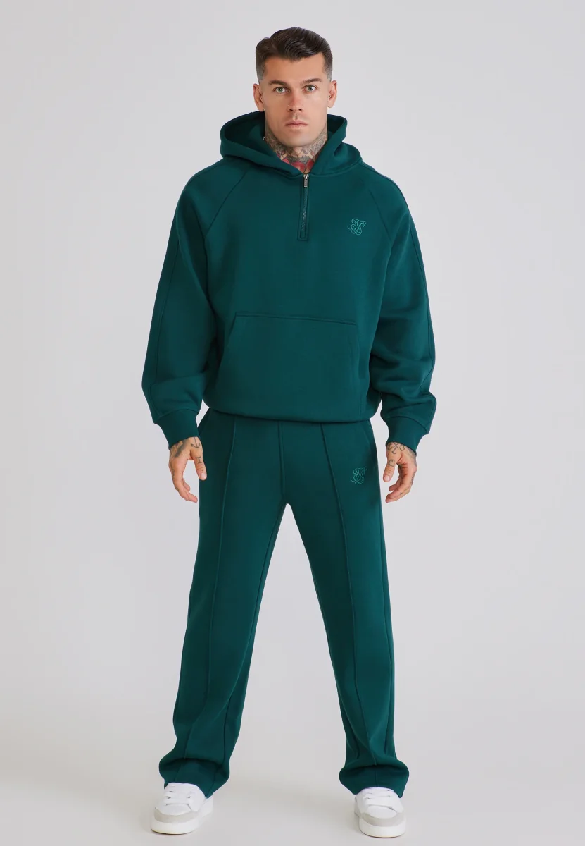 Teal Qtr Zip Hoodie and Joggers Set - Image 2
