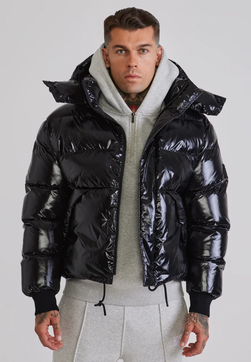 Black High Shine Puffer