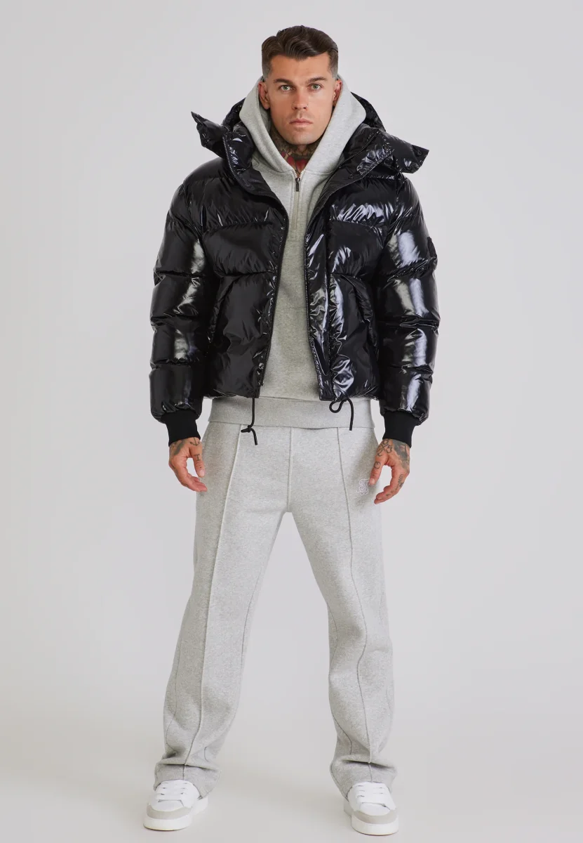Black High Shine Puffer - Image 4