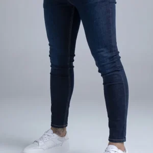 Washed Indigo Blue Skinny Jeans