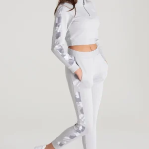 Girls Grey Camo Panelled Track Pant