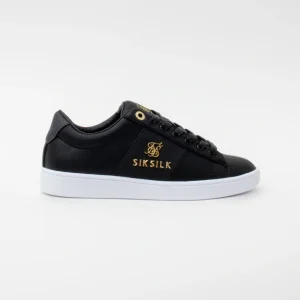 Black Juniors Low-Top Classic Trainer With Metal Logo