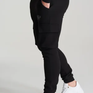Boys Black Cargo Jogger