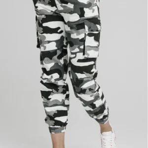 SikSilk Ripstop Camo Pants - Black Camo