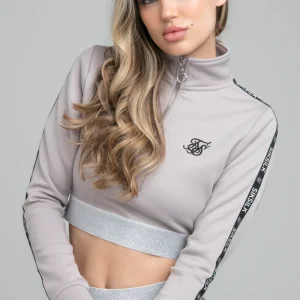 SikSilk Glint Track Top - Grey
