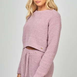 Lavender Cropped Lounge Sweat